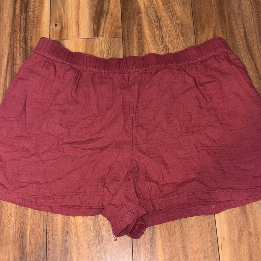 a.n.a High Waist Maroon Shorts